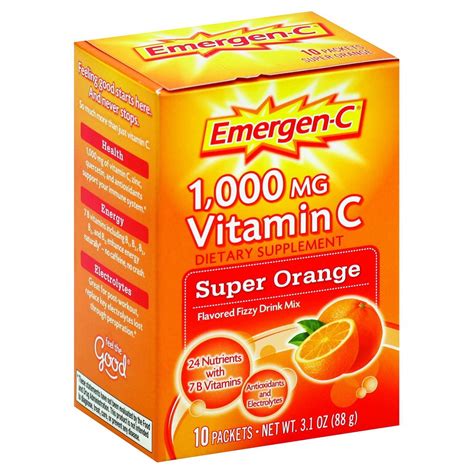 Emergen-C 1000mg Vitamin C Powder, with Antioxidants, B Vitamins and Electrolytes, Immunity Supplements for Immune Support, Caffeine Free Fizzy Drink Mix, Raspberry Flavor - 30 Count/1 Month Supply Free shipping, arrives in 3+ days